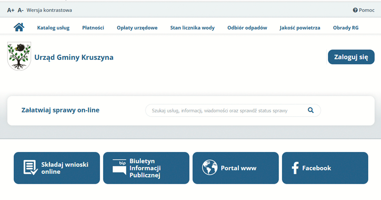 Nowa odsłona Elektronicznego Biura Obsługi Interesanta Urzędu Gminy Kruszyna