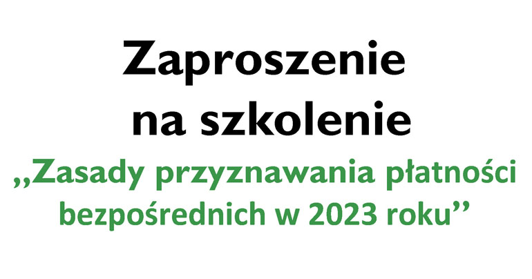 Zaproszenie na szkolenie