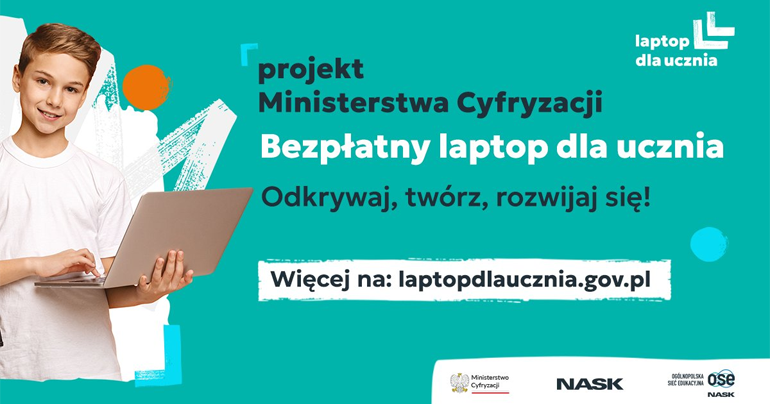 LAPTOP DLA UCZNIA w Gminie Kruszyna