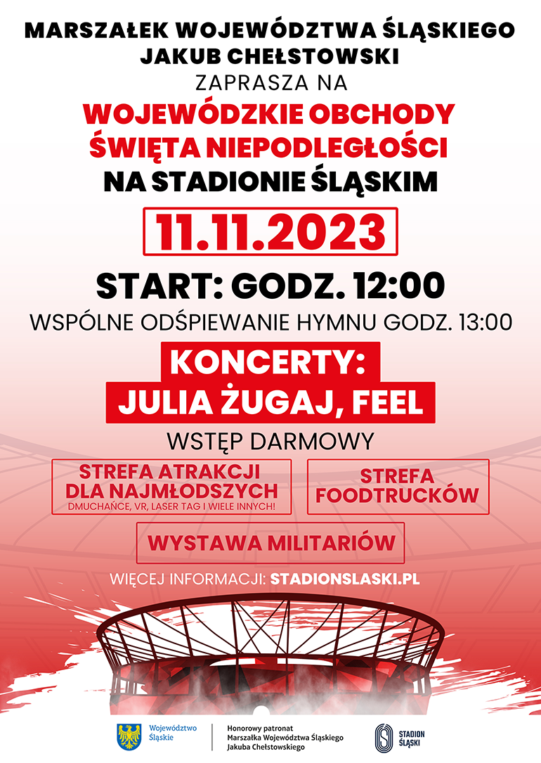 11 listopada na Stadionie Śląskim odbędą się Wojewódzkie Obchody Święta Niepodległości